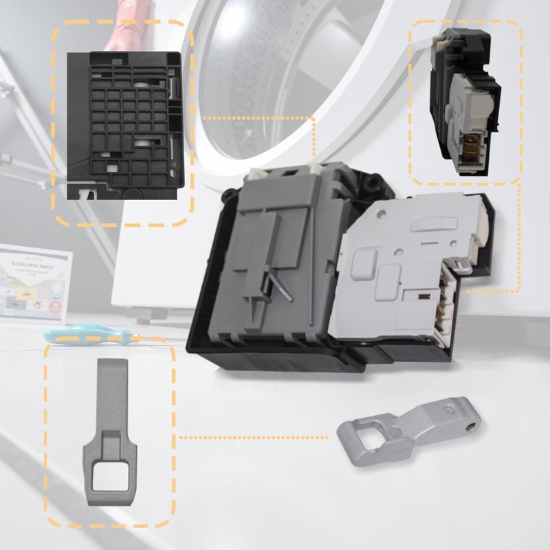FYRIXY 𝟐𝟎𝟐𝟓 𝐔𝐩𝐠𝐫𝐚𝐝𝐞 EBF61315802 Washer Door Lock Switch Compatible with LG & Kenmore Front Load Washers – Replaces MFG63099101 – Durable Replacement Part - Image 3